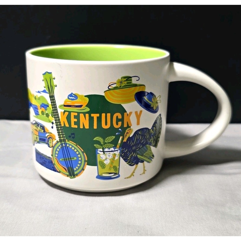 Starbucks Discovery Series Kentucky White & Green Coffee Mug 14 fl oz 2024